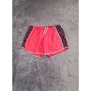 NIKE Women Sz M DRI-FIT Track/Gym Shorts Pink Black Running Hiking Gym C25-39